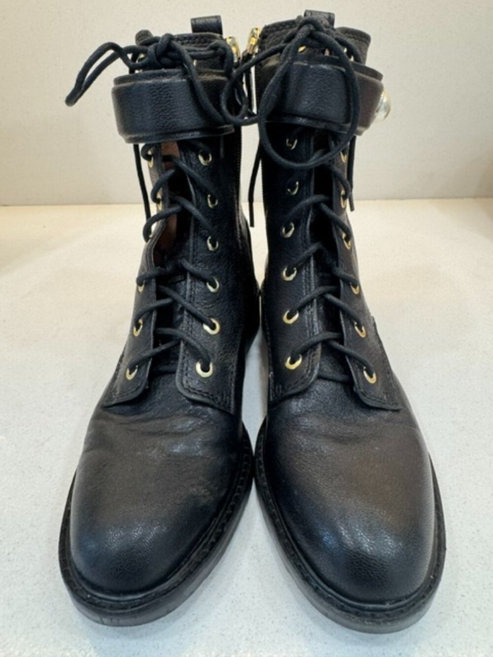 Louise et Cie Lo-Velka Leather Combat Boots sz 6